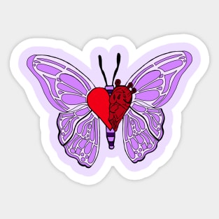 Butterfly light purple Sticker